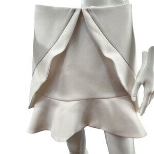 BCBGMAXAZRIA Womens White Mini Skirt With Flared Hem